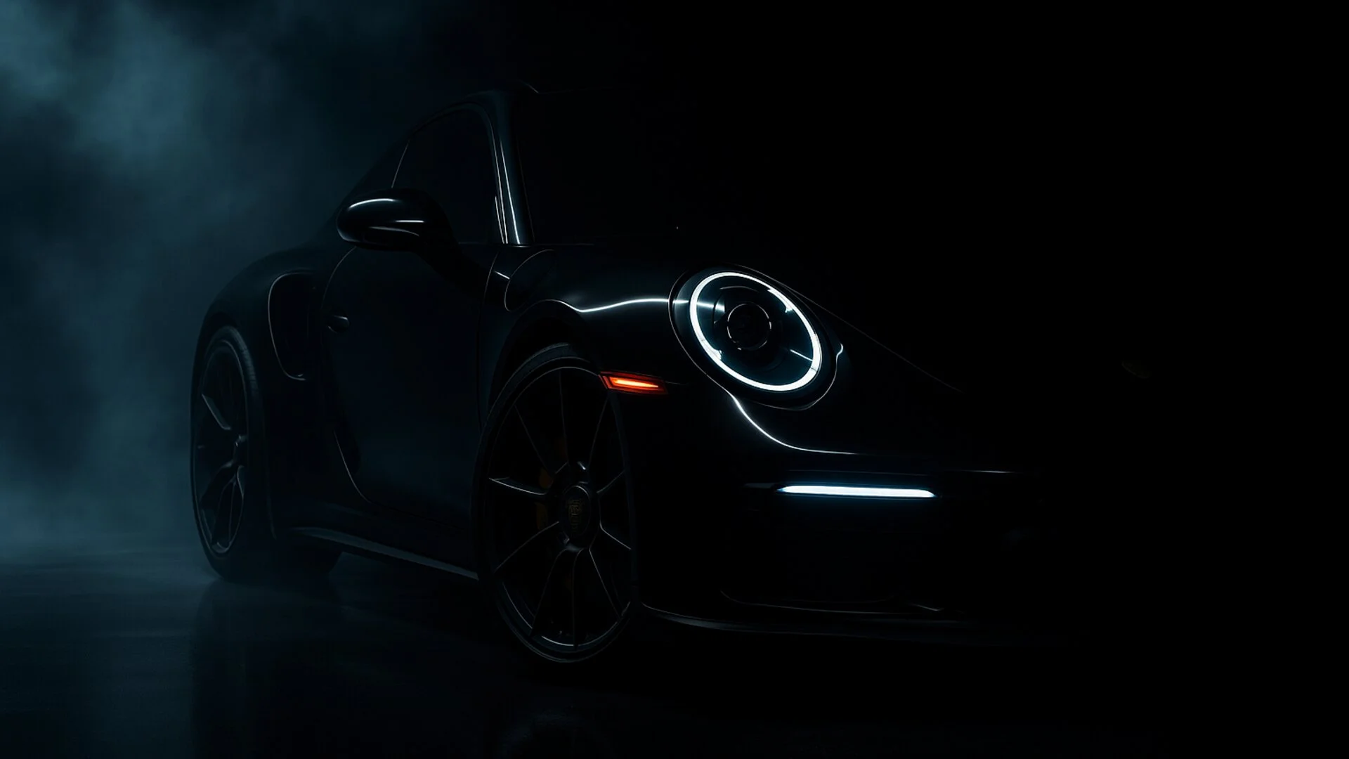 Auto auf Winterstraße